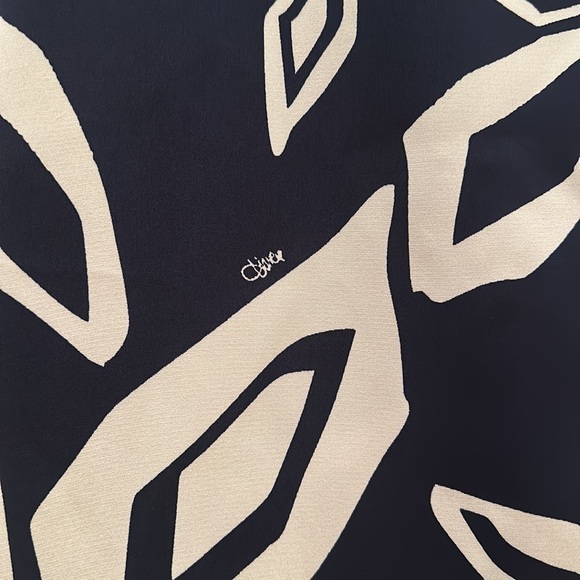 DVF Diane Von Furstenberg vacation Harriet geometric print navy blue dress - Picture 6 of 8